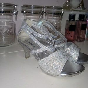 Sparkley Silver High Heels